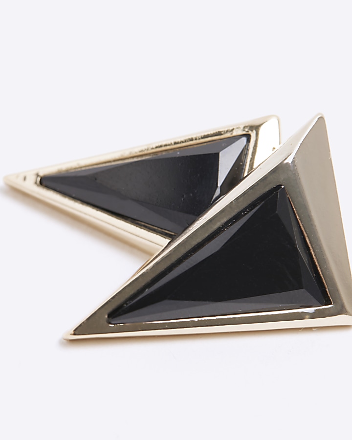 Gold colour triangle earrings