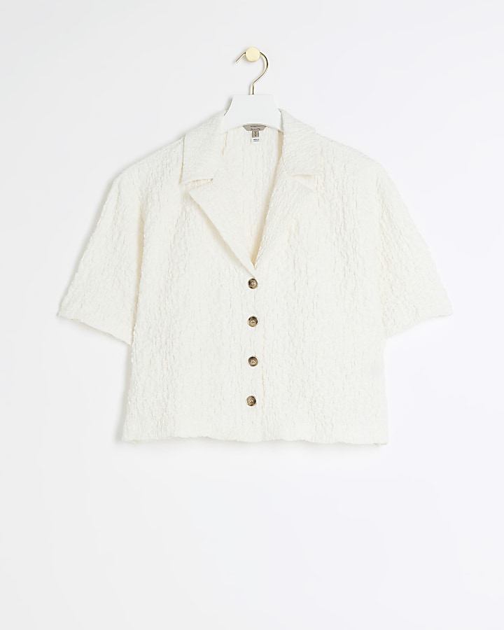 Cream textured shirt
