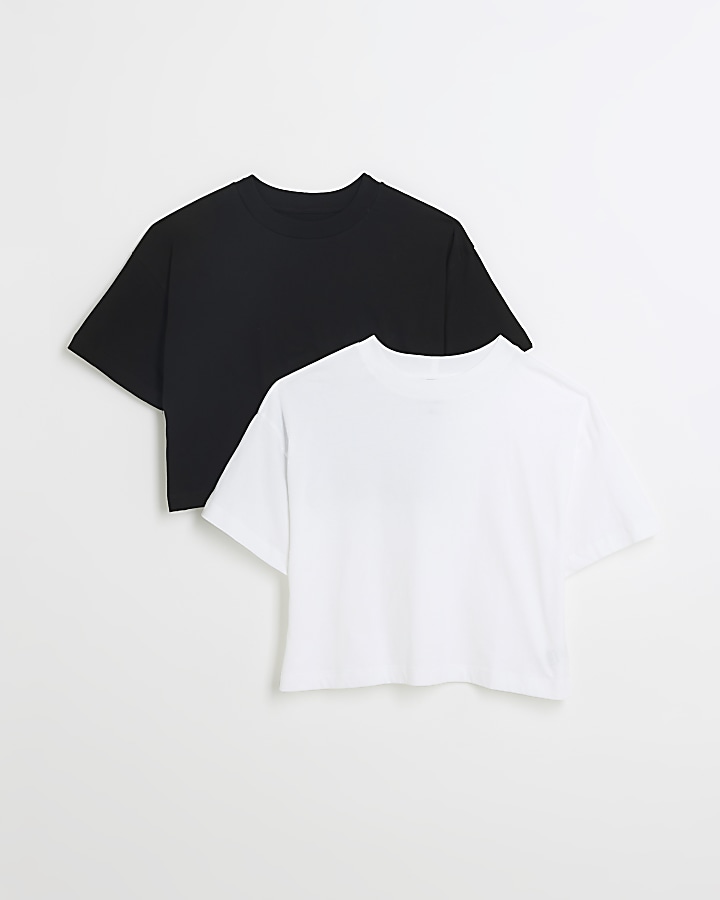 White Boxy Cropped T-shirt Multipack