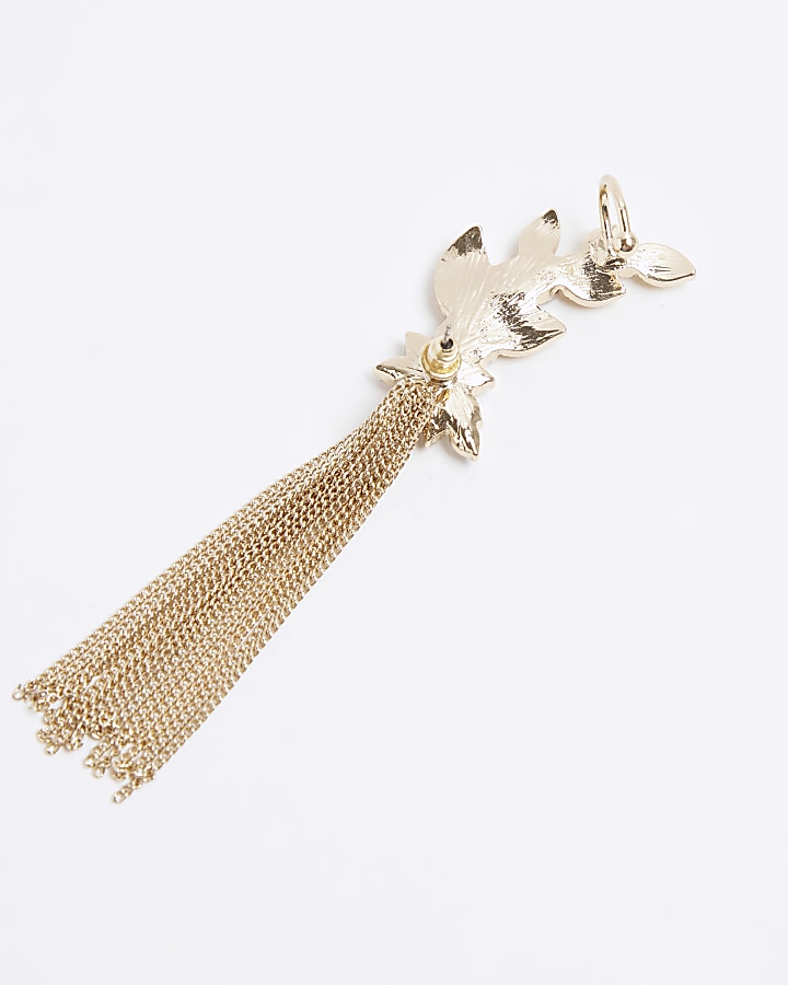 Gold Leaf Drape Ear Climber