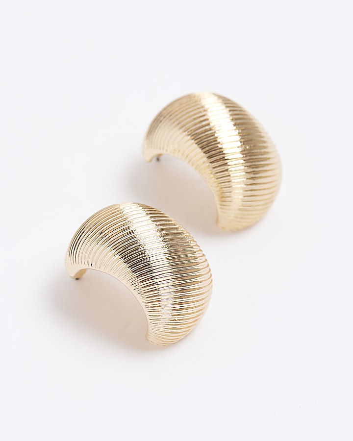 Gold colour chunky earrings