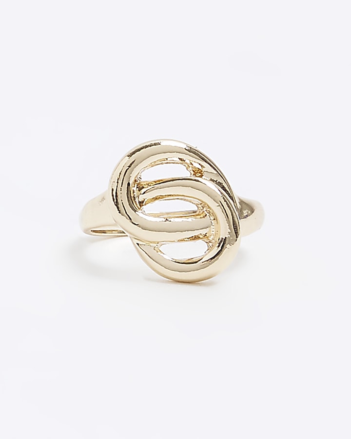 Gold colour knot ring