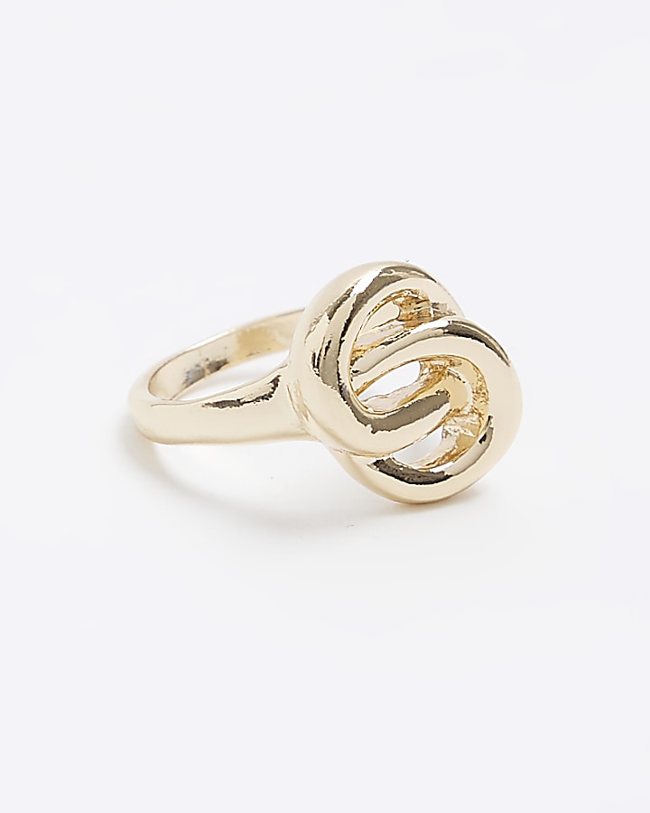Gold colour knot ring