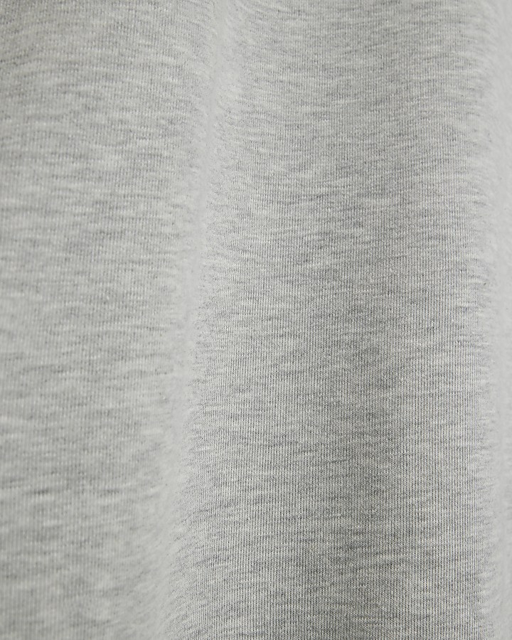 Grey sleeveless sweatshirt mini dress