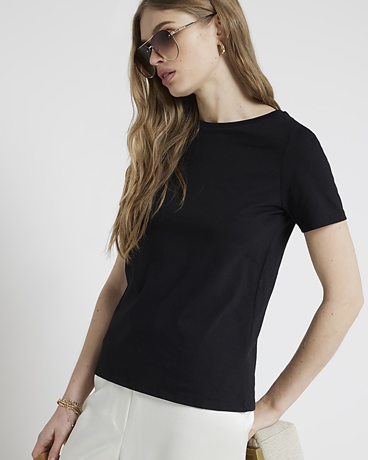 Black Plain T-shirt