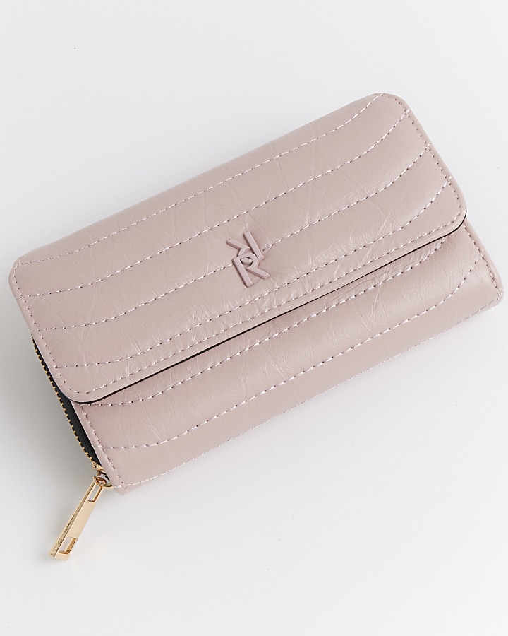 Pink quilted purse River Island