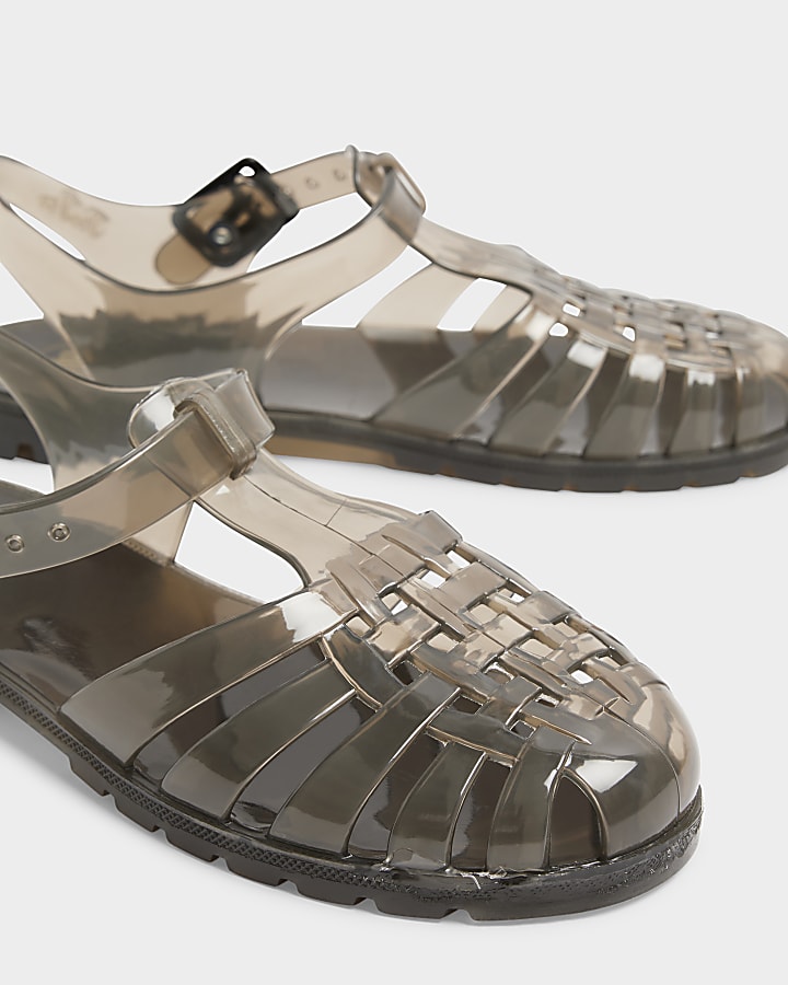 Grey Jelly Sandals