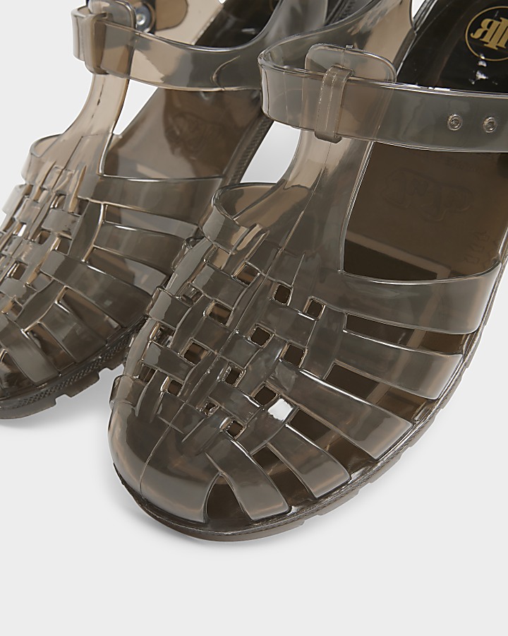 Grey Jelly Sandals