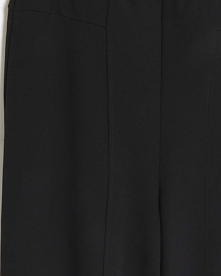 Black wide leg culottes | River Island