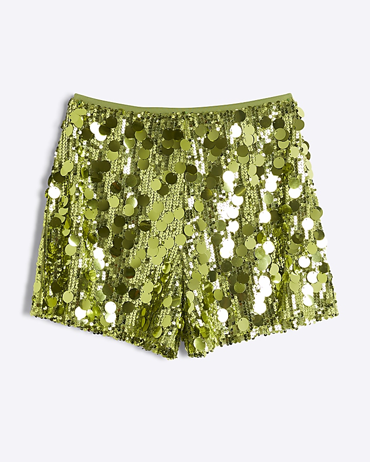 Green Sequin Short River Island