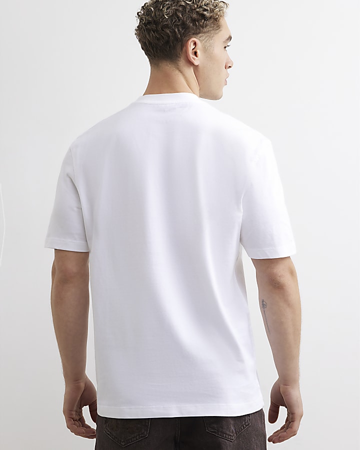 White Regular Fit Cotton Pack Of 5 T-Shirt