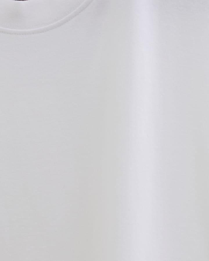 White Regular Fit Cotton Pack Of 5 T-Shirt