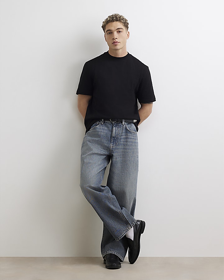 Black Regular Fit Cotton Pack Of 5 T-Shirt