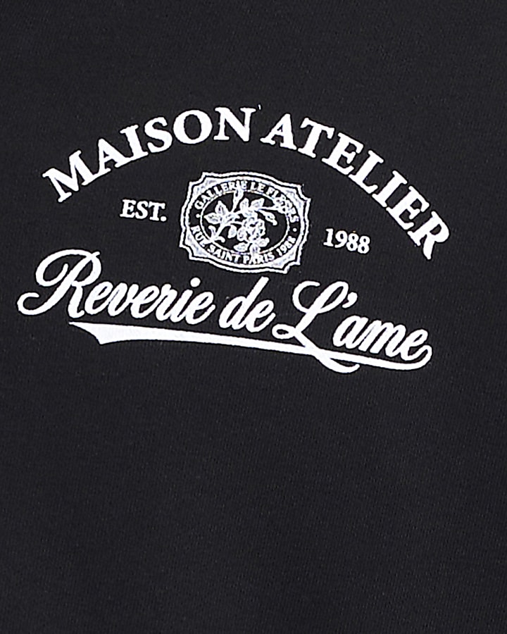 Black Cotton Maison Atelier Hoodie