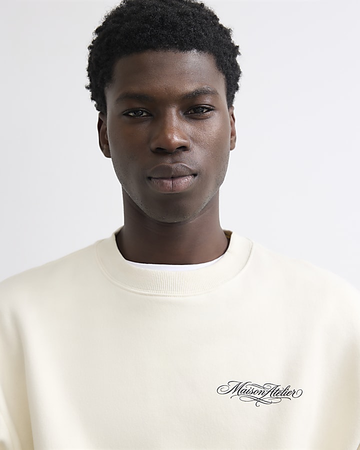 Ecru Cotton Maison Atelier Sweatshirt