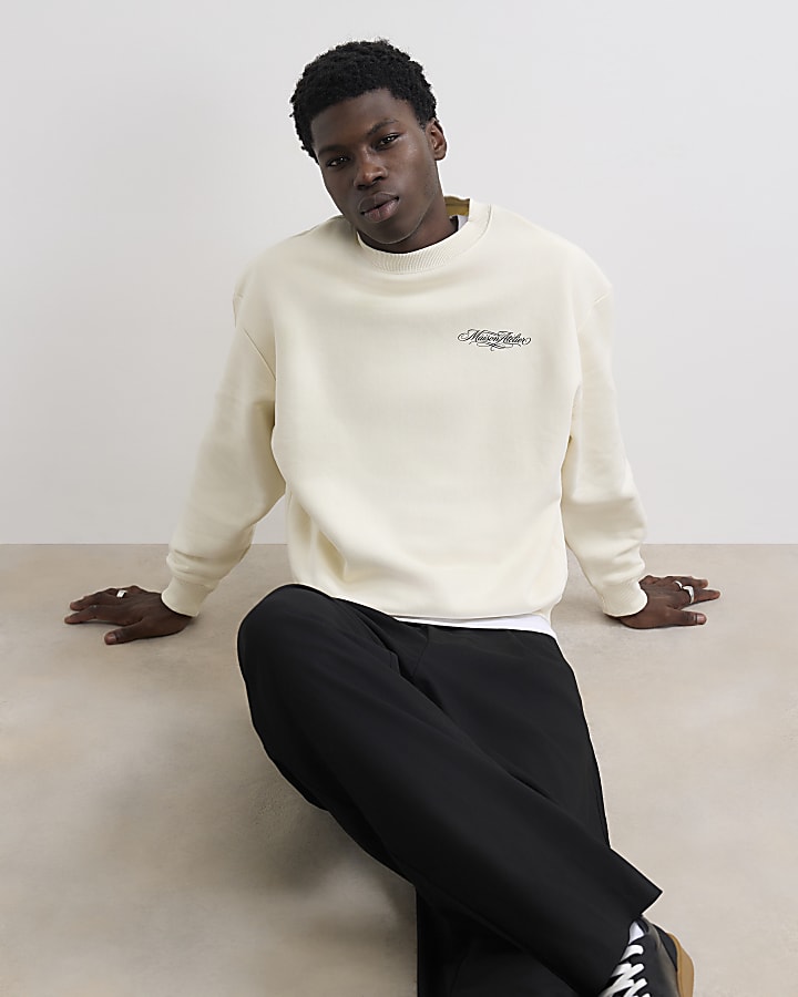 Ecru Cotton Maison Atelier Sweatshirt