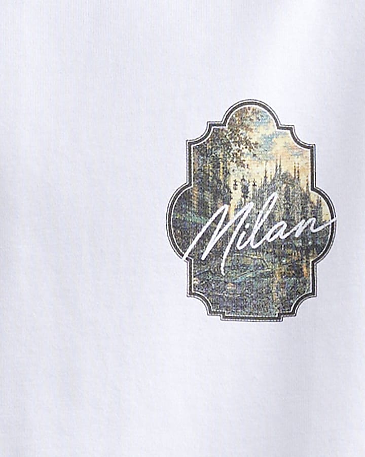 White Cotton Winter Keyhole Milan T-Shirt