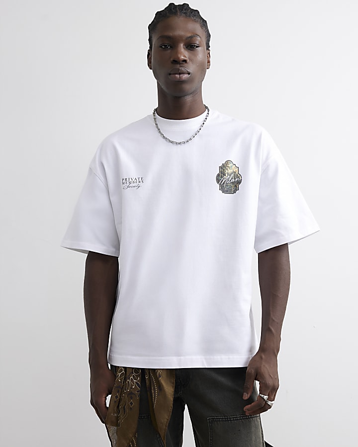 White Cotton Winter Keyhole Milan T-Shirt