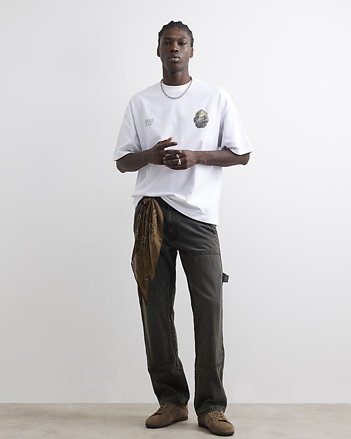 White Cotton Winter Keyhole Milan T-Shirt