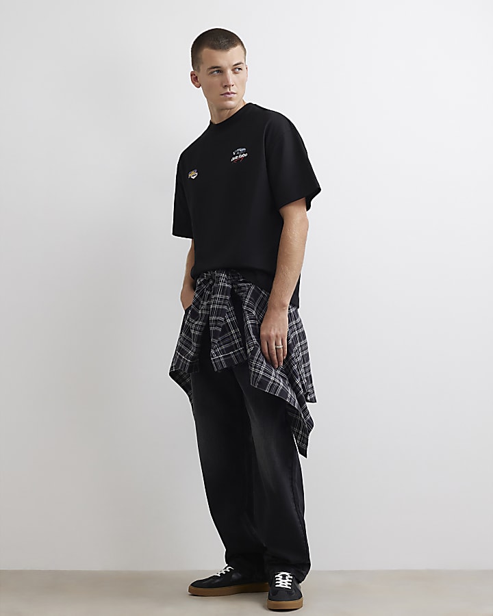Black Cotton Delta Turbo Car T-Shirt