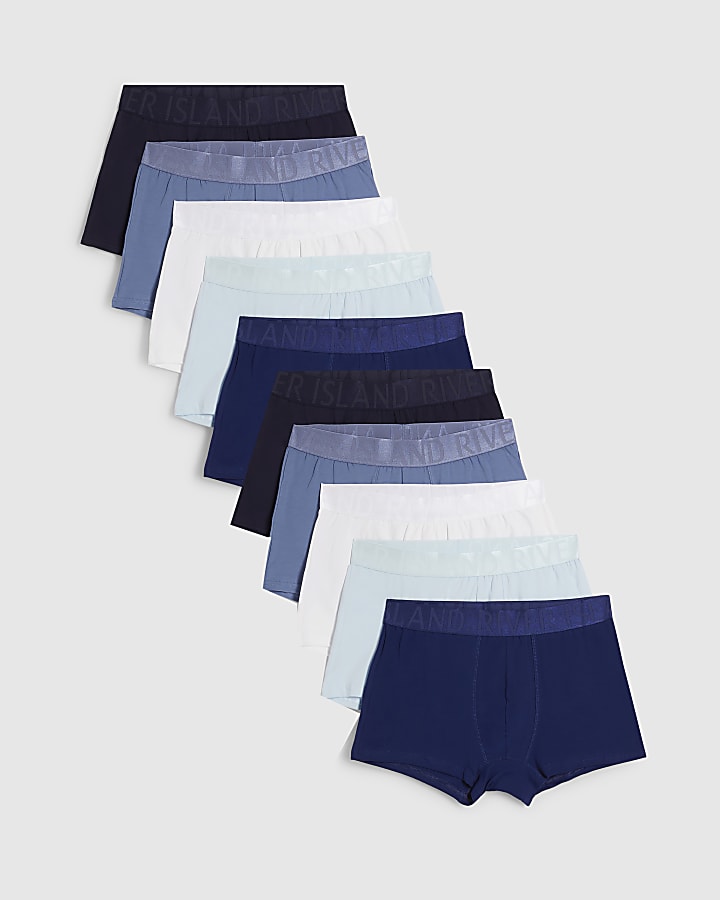Blue Drench RI Waistband Pack Of 10 Trunks