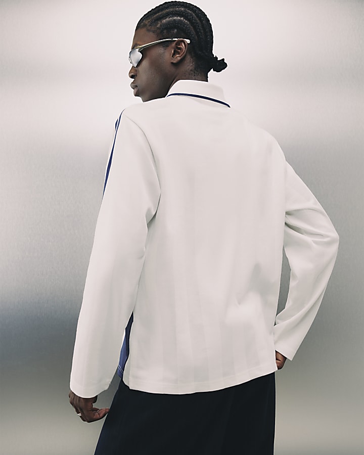 White Oversized Fit San Antonio Polo Top