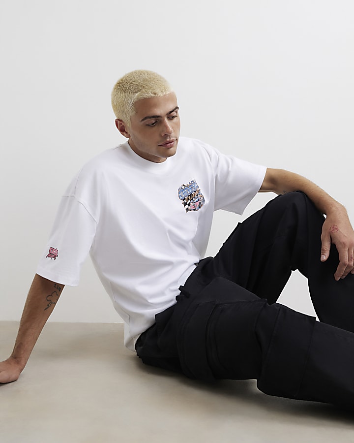 White Cotton Odessa Car T-Shirt