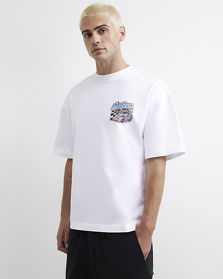 White Cotton Odessa Car T-Shirt