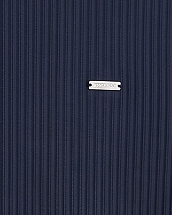 Navy Slim Fit Vertical T-Shirt