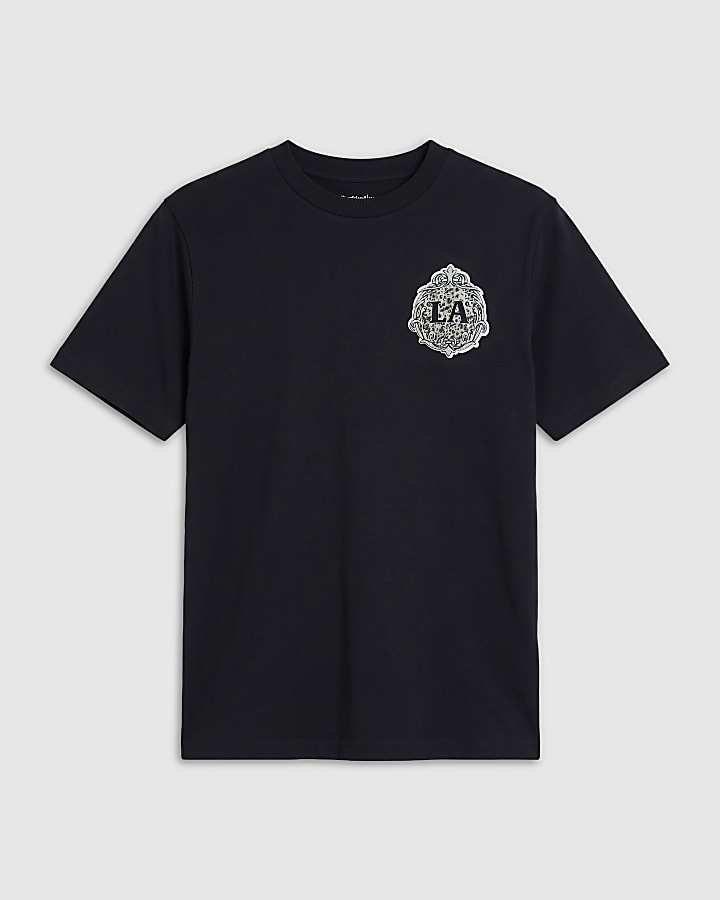 Black Cotton Calabasas Stars T-Shirt
