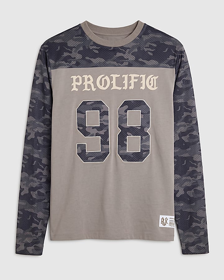 Brown Cotton Camo Print 98 T-Shirt