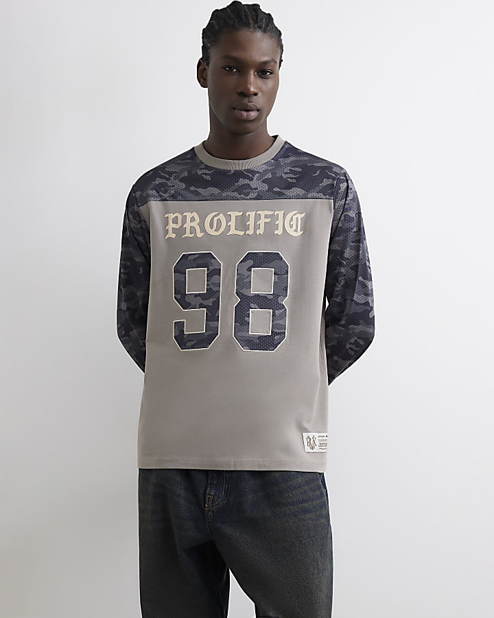 Brown Cotton Camo Print 98 T-Shirt