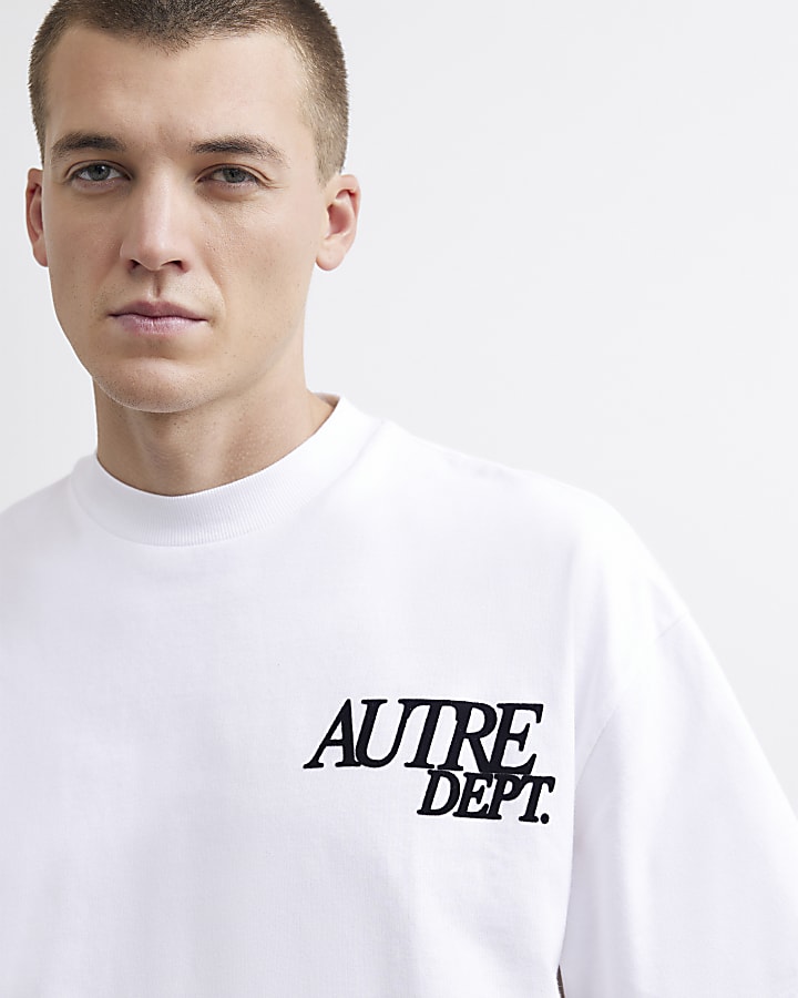 White Cotton Autre Floral T-Shirt