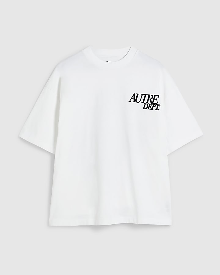 White Cotton Autre Floral T-Shirt