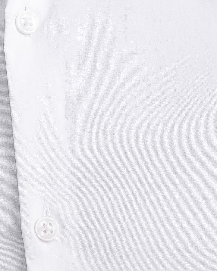 White Muscle Fit Shirt