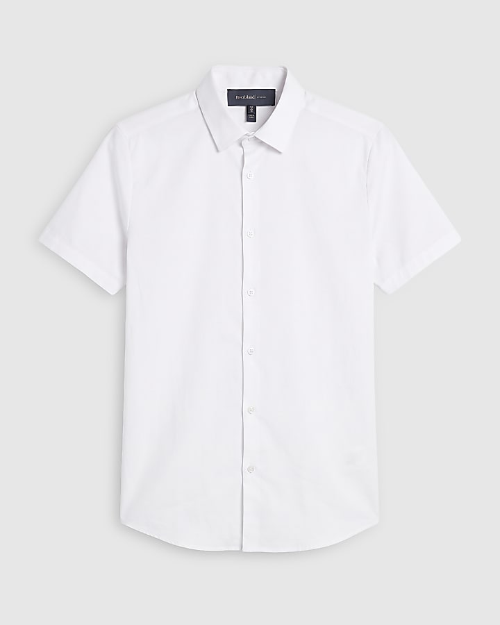 White Muscle Fit Shirt