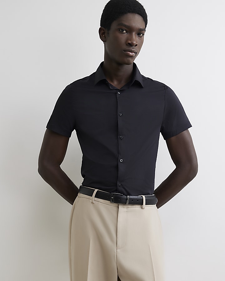 Black Muscle Fit Shirt
