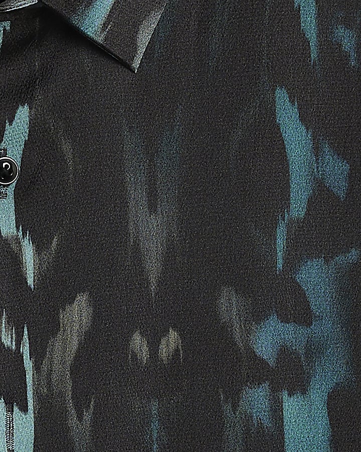 Blue Animal Print Shirt