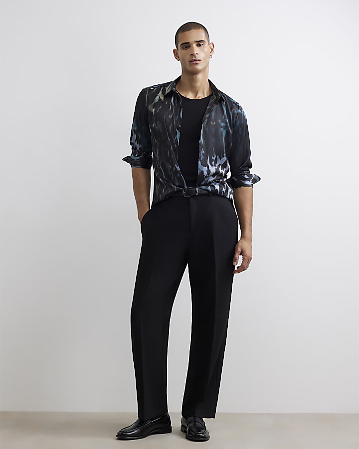 Blue Animal Print Shirt