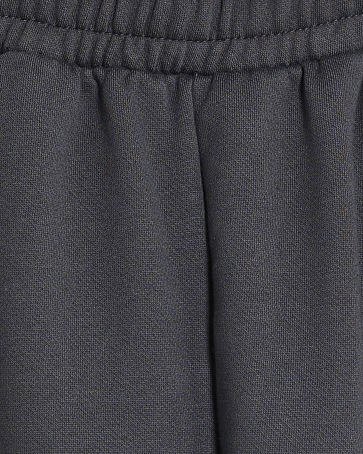 Grey Regular Fit Cuffed Hem Joggers