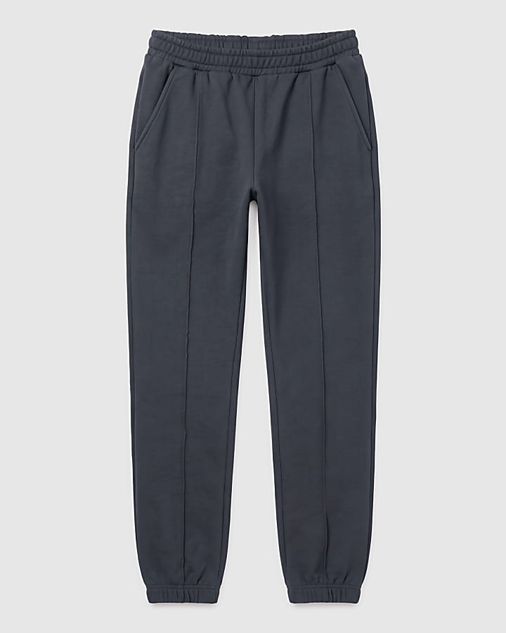 Grey Regular Fit Cuffed Hem Joggers