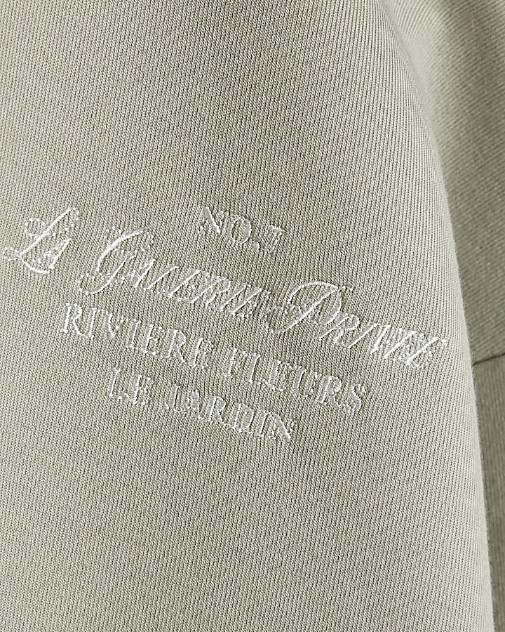 Beige Premium Cotton Floral Hoodie