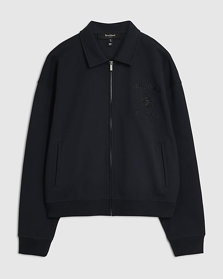 Navy Gallerie Des Saint Paris Bomber Jacket