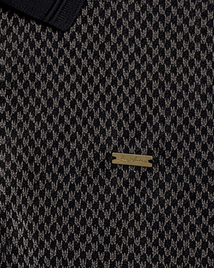 Brown Slim Fit Triangle Polo Shirt