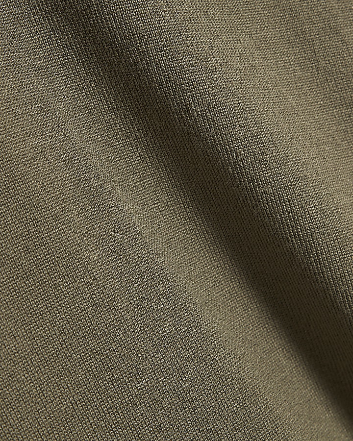 Khaki Slim Fit Knit Jumper