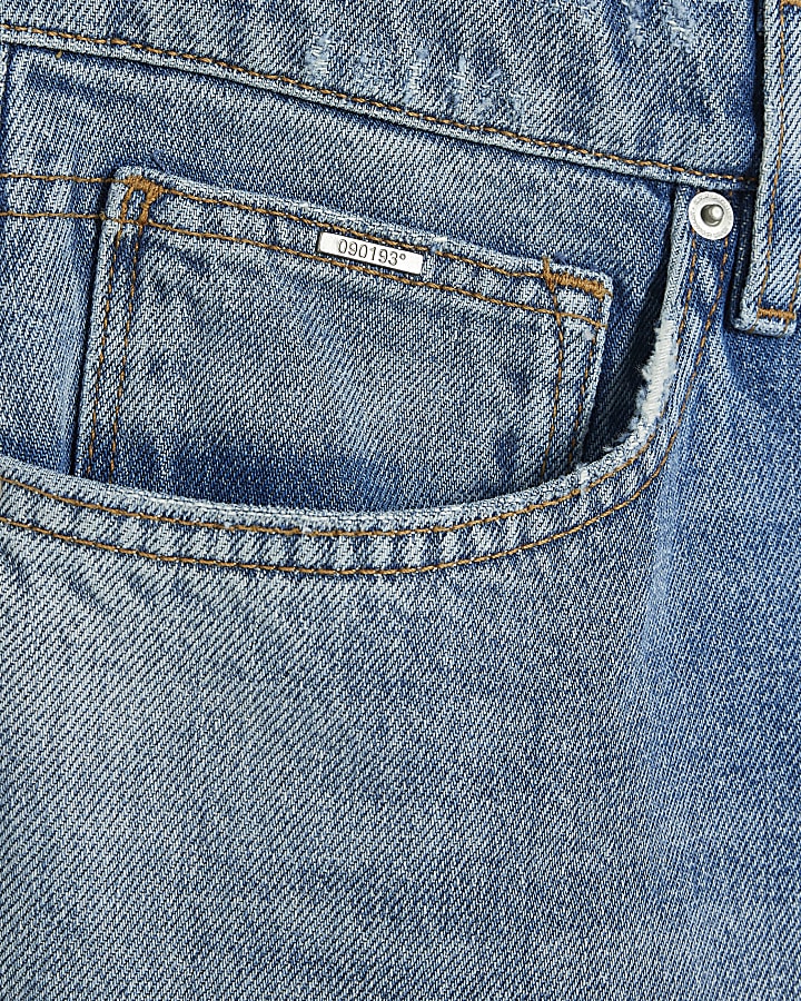 Blue Loose Fit Mid Wash Jeans