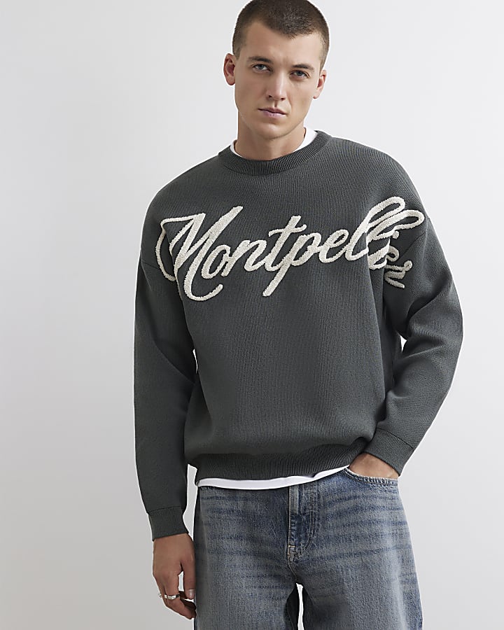 Khaki Oversized Fit Knit Montpellier Jumper