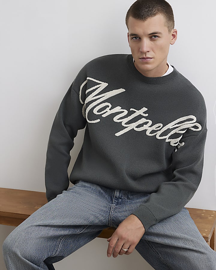Khaki Oversized Fit Knit Montpellier Jumper