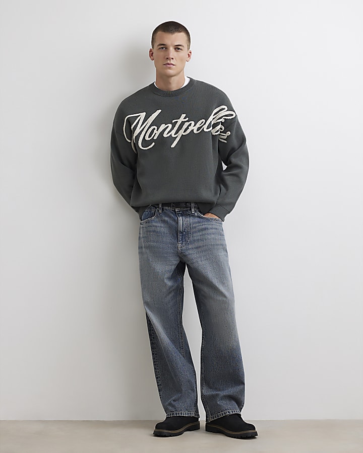 Khaki Oversized Fit Knit Montpellier Jumper