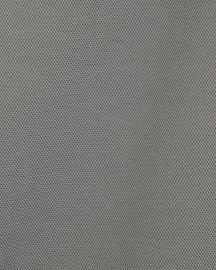 Grey Slim Fit Pique Double Pocket Jacket